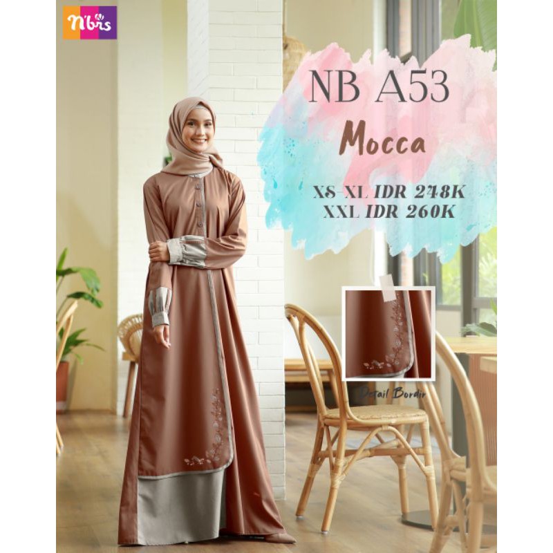 NB a53 Nibras, Gamis Toyobo Nibras, Gamis Nibras NB A53 Bordir