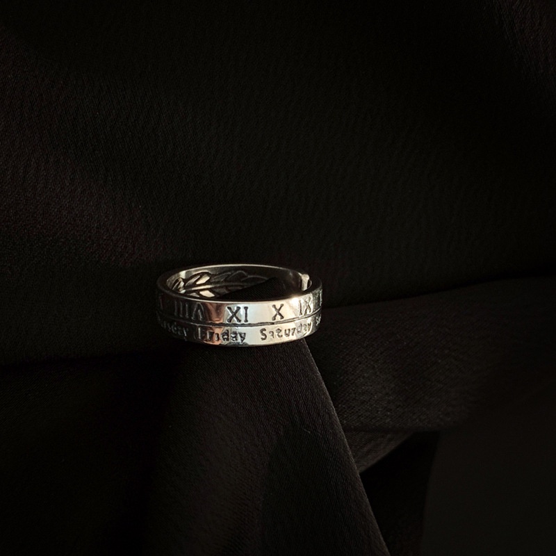Korean Roman Numeral Open Index Finger Ring Female Ins Tide Net Red Cold Wind Simple Personality Ring
