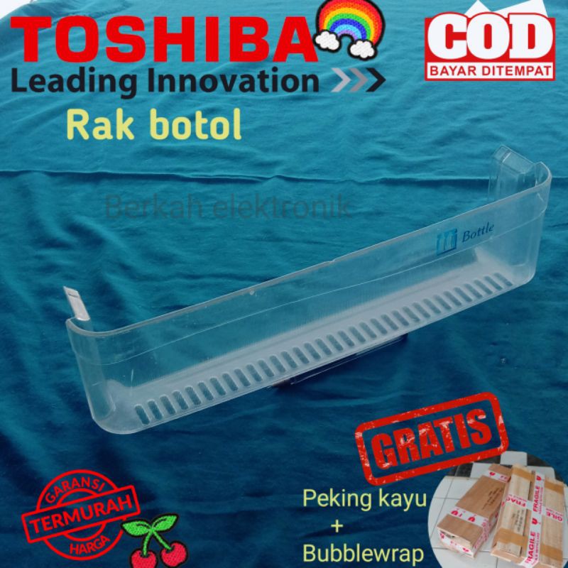RAK BOTOL KULKAS TOSHIBA GLACIO BAWAH RAK BESAR ORIGINAL
