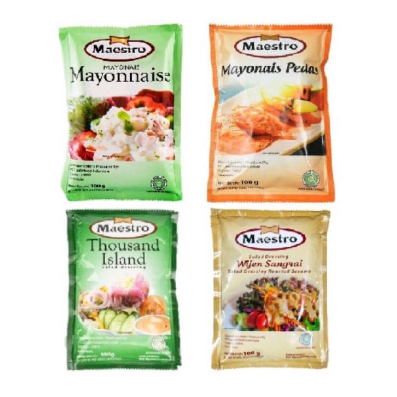 

Maestro Mayonaise Original / Mayo Pedas / Thousand Island / Wijen Sangrai 100gr