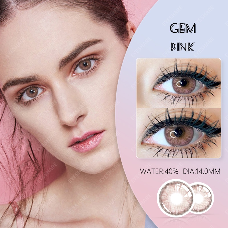 Menyinarimu【COD】Big Eye Pink Green Blue Mata Eropa dan Amerika Softlens Lensa Mata Penuh Gaya Dan Cantik Softlens Warna Sederhana Dan Canggih Lensa Kontak Soflen14.0 mm 2022 New Dubai Import Premium Seri Brown Warna Terang Kepopuleran Softlen