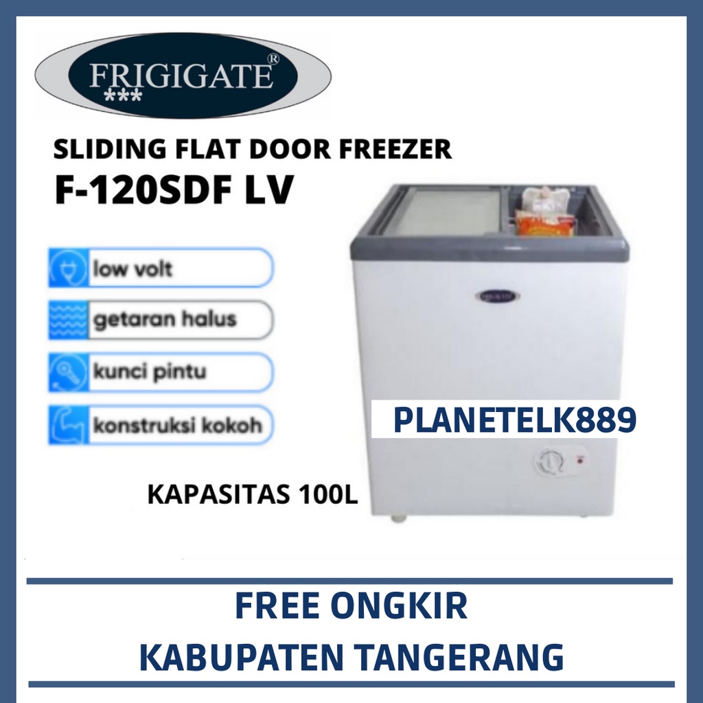 FRIGIGATE F-120SDF LV SLIDING FLAT GLASS FREEZER 100 LITER