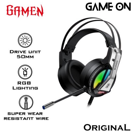 GAMEN GH1500 3.5MM AUDIO JACK INPUT RGB LED LIGHT GAMING HEADSET