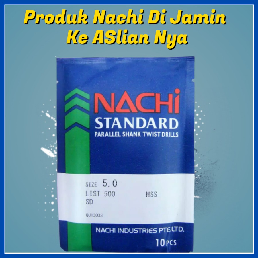 NACHI 5 MM MATA BOR BESI BETON HSS ASLI ALAT PERLENGKAPAN RUMAH PERTUKANGAN PERKAKAS TANGAN ORIGINAL