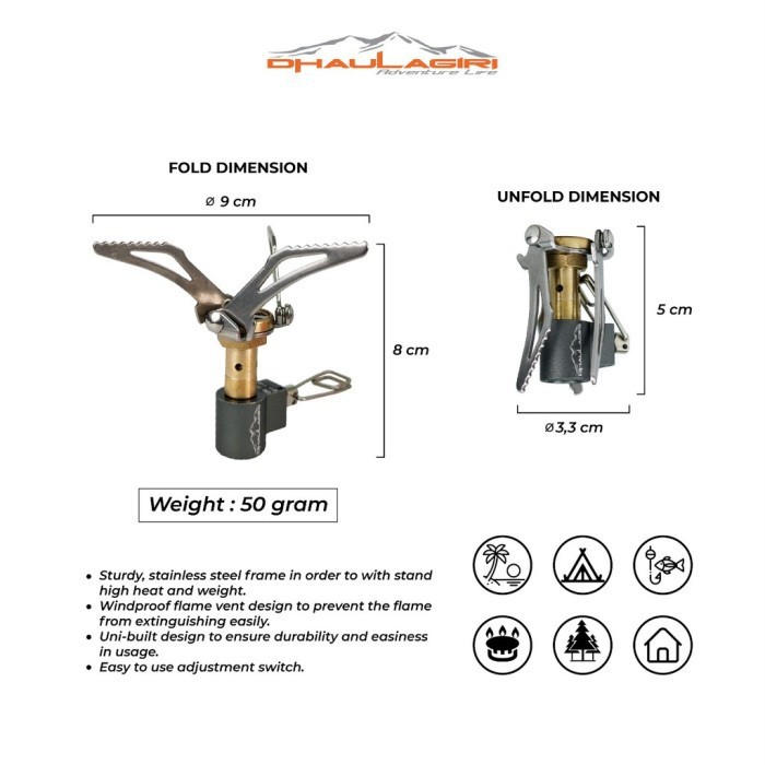 Kompor Ultralight Dhaulagiri Mini Stove M 02