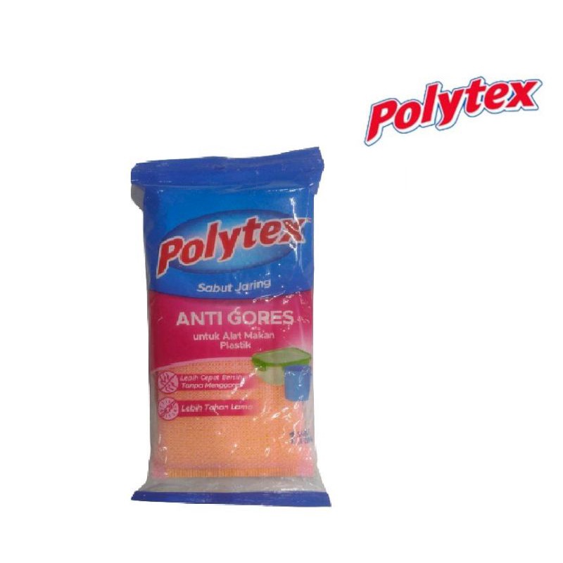 Polytex Sabut Jaring Anti Gores untuk Alat Makan Plastik/Polytex Net Spon Multi Purpose - Sabut Spon