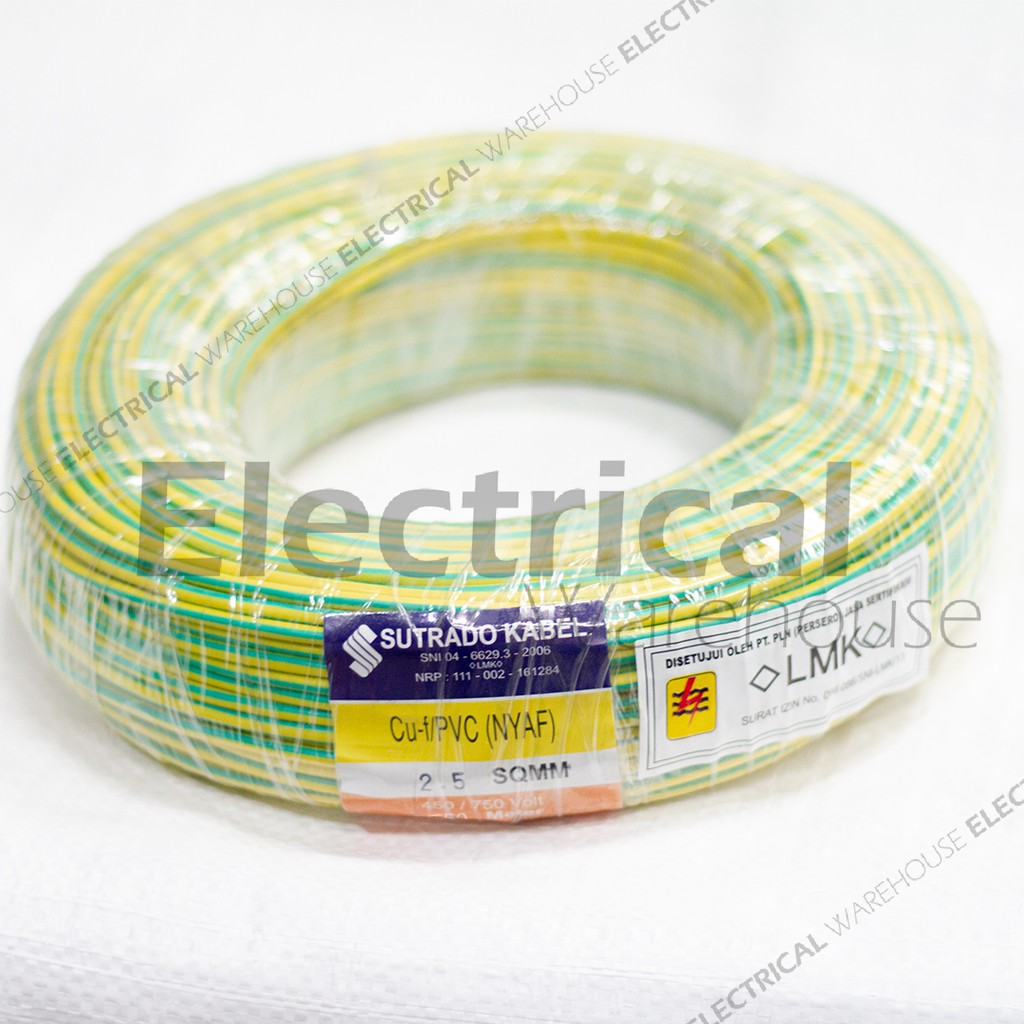 Kabel Serabut NYAF 1x2.5mm2 SUTRADO 1roll@50 Mtr ( 2.5 mm 2.5mm 2.5mm2 1x2.5mm 1x2.5 mm2 50M )