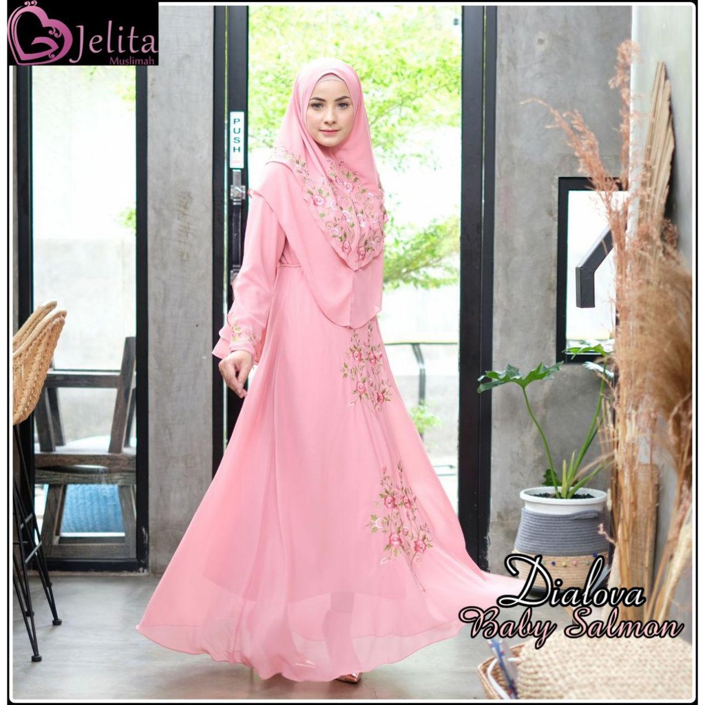 DIALOVA SYARI DRESS JELITA MUSLIMAH GAMIS PESTA