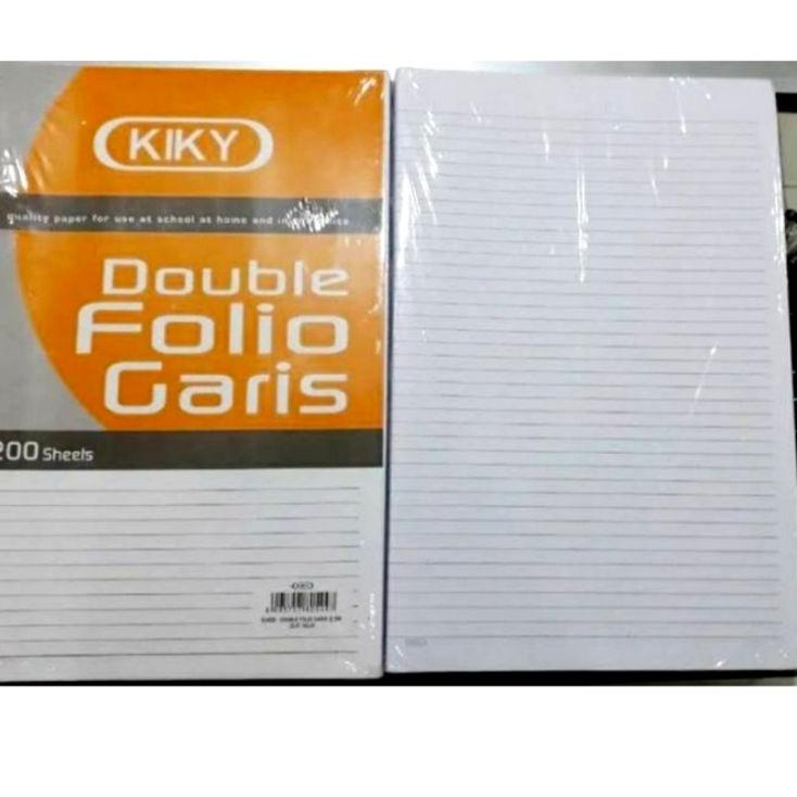

Grosir Gembira Double Folio/Folio Garis Kiky 200 lembar ( per pack )