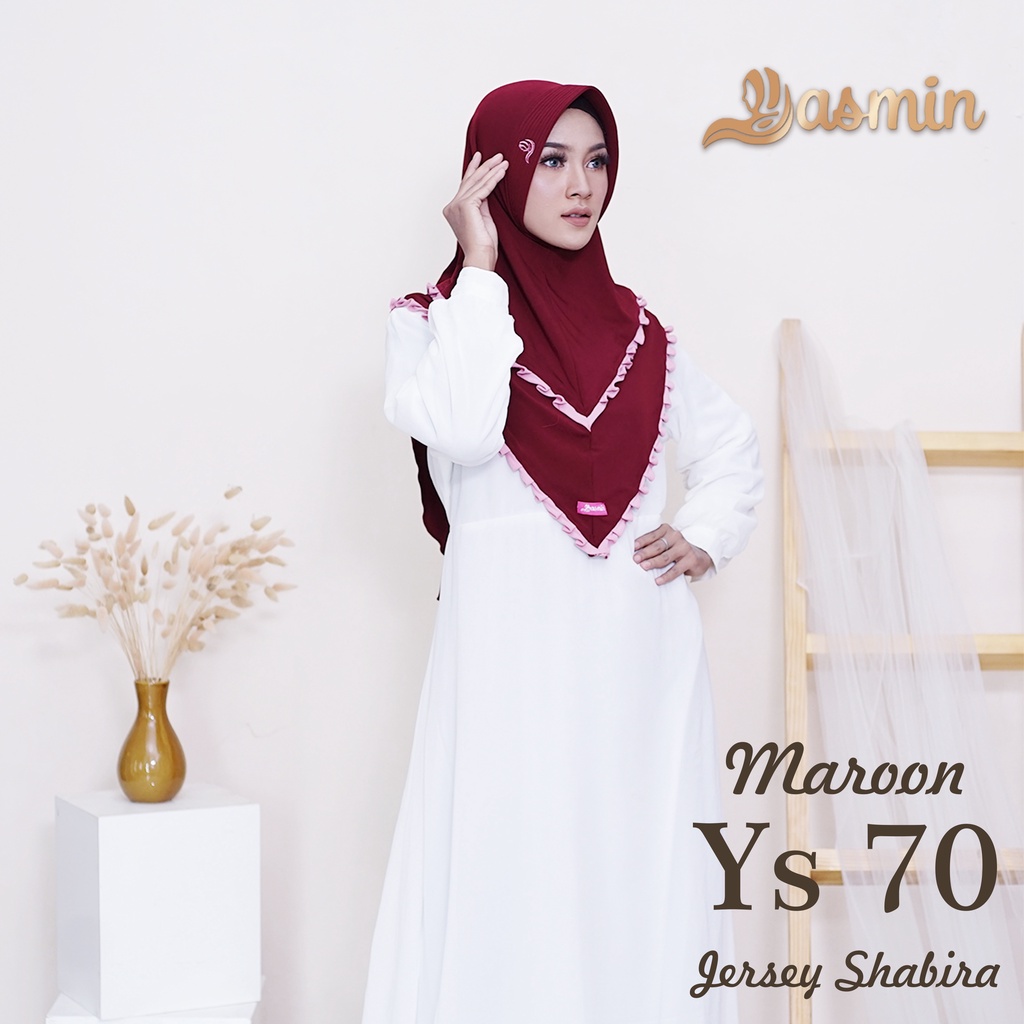 Yasmin Hijab - Jilbab Burgundy Viral Jilbab Bergo Instan  Amara Hijab Ys 70