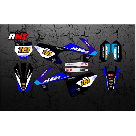 DECAL KTM 85 SX (001) DEKAL STIKER KTM 85 SIXDAYS 2018 2019 2020 2021 2022 2023 2024 HITAM MERAH KUN