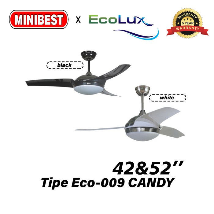 MB Kipas Angin Lampu plafon Ecolux tipe Eco-009 CANDY