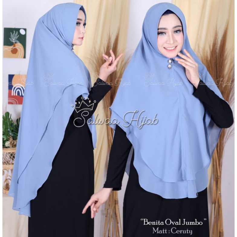 KIMAR OVAL 2LAYAR JUMBO/HIJAB 2LAYAR OVAL JUMBO/KERUDUNG 2LAYAR OVAL JUMBO