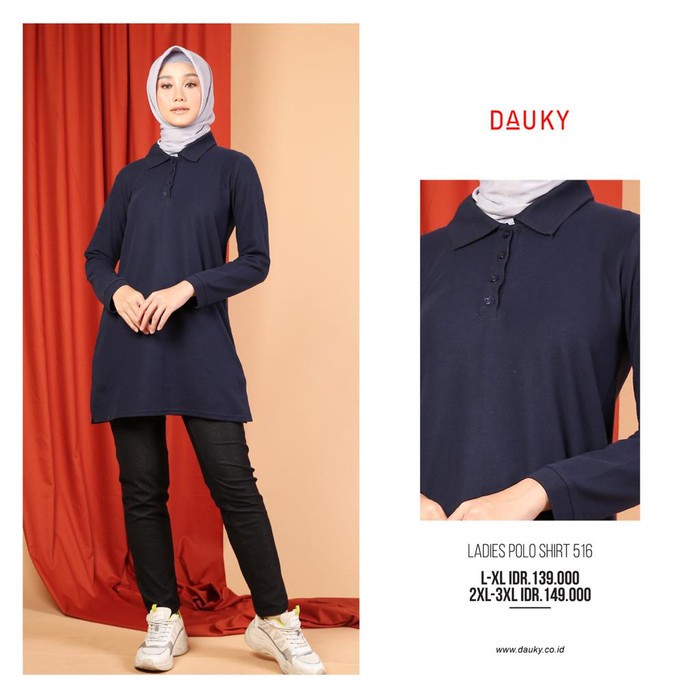 Atasan Kaos Olahraga - Ladies Polo Shirt - Atasan Dauky Terbaru - Atasan Kaos Polos Dauky