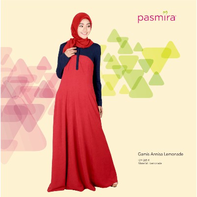 GAMIS PASMIRA ANNISA LEMONADE DRESS BUSUI TERBARU PAKAIAN MUSLIM WANITA S/M/L