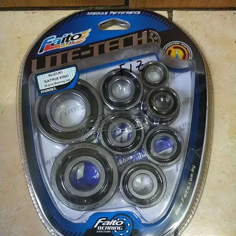 lahar/bearing kru as full set faito buat motor satria fu 150