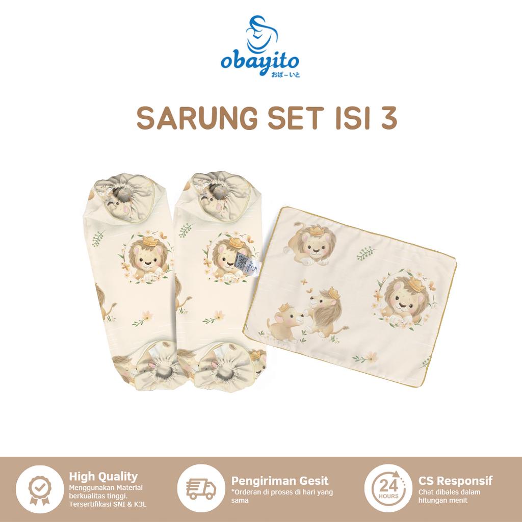 Obayito Sarung Bantal Baby ( Bayi ) set Isi 3 Bahan Katun Satin Jepang Terbaik