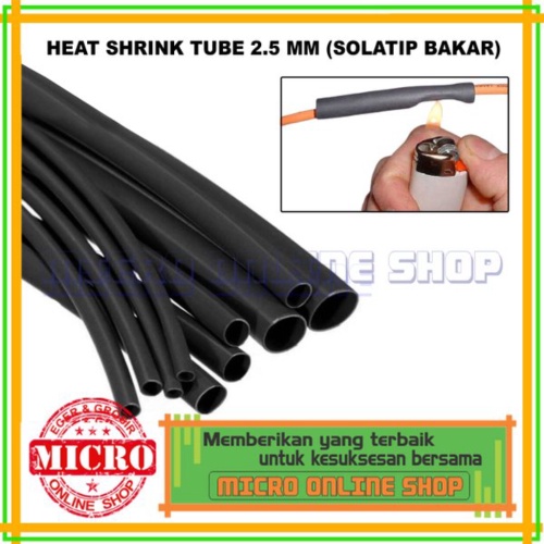 Unik Heat Shrink Tube 0.25 Cm / Solatip Bakar / Selang Bakar / Selongsong Limited