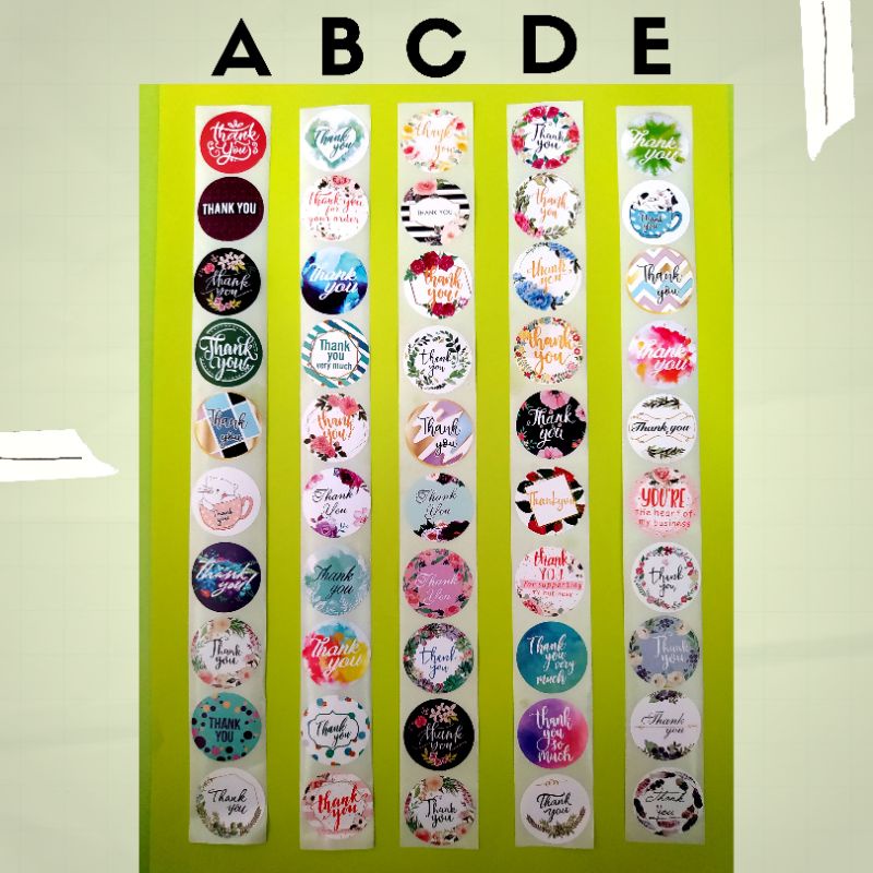 

Sticker, Label Stiker Thank You, Cap-capan