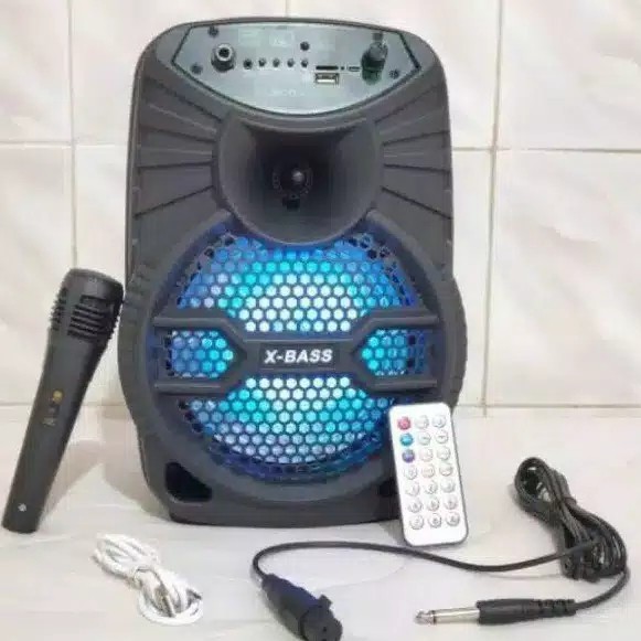 SPEAKER BLUETOOTH SALON AKTIF FLECO 6'5 INCH F-6608 FREE MIC + REMOTE