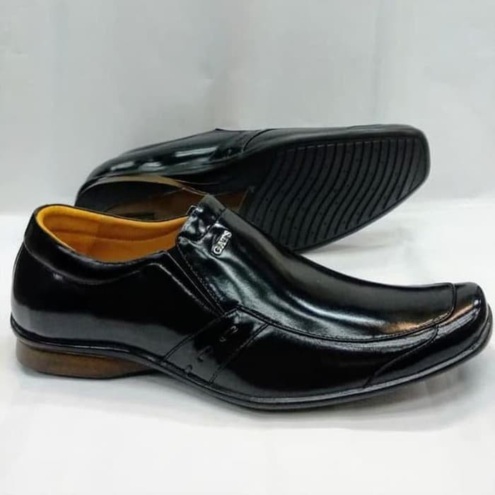Sepatu Kulit Gats Zu 0011 Hitam.Sepatu Pantofel Gats Original Tebaru