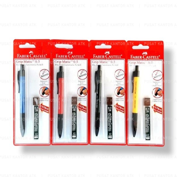 

Pensil Mekanik Set Faber Castell Grip Matic 02 Ukuran 0.5 mm Bonus Refil Leads 0.5 2B