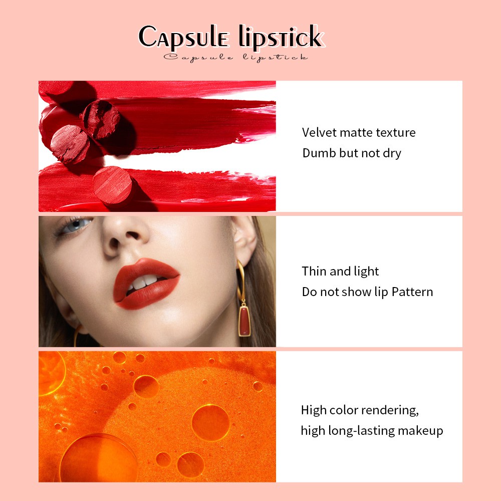 （COD）SANIYE 6 Warna Lipstik Velvet Matte Lipstik Tahan Air Tahan Lama