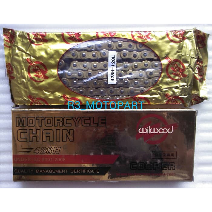 rantai motor warna emas / gold chain drive wilwood 428H-128L