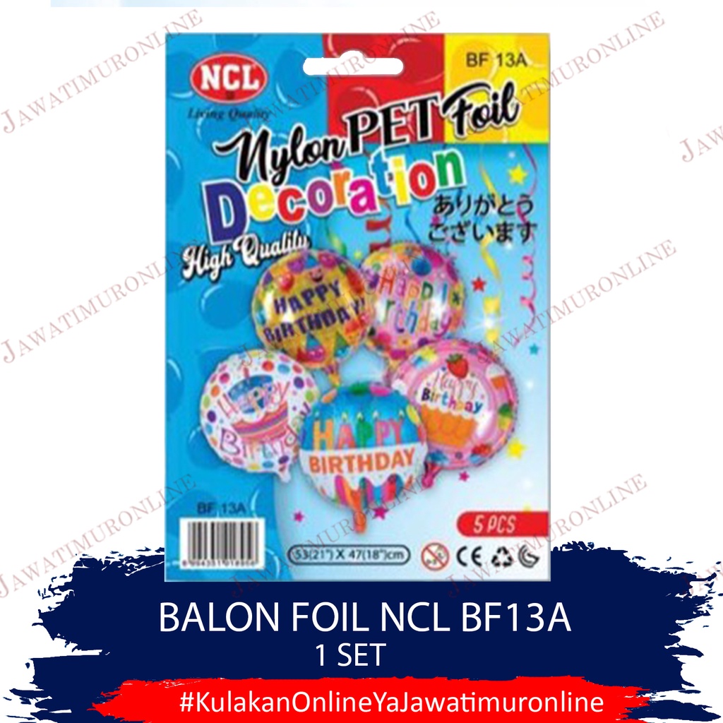 Balon Foil Set NCL Motif Bulat BF13A 2491 cm