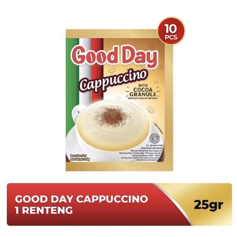 

Good day Cappucino 25g x 10 Sacet [1 Renceng]