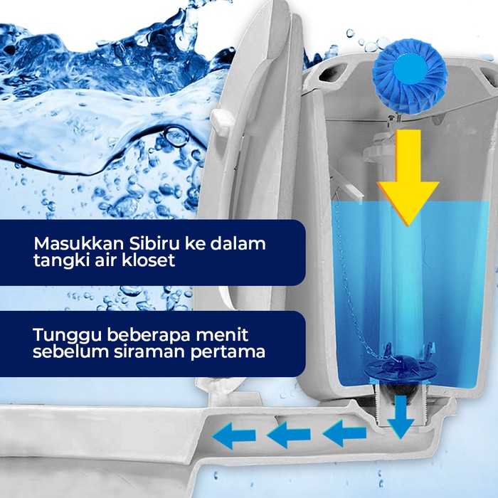 Dahlia Blue Clean Tablet Biru Pembersih Kloset Closet Toilet isi 3