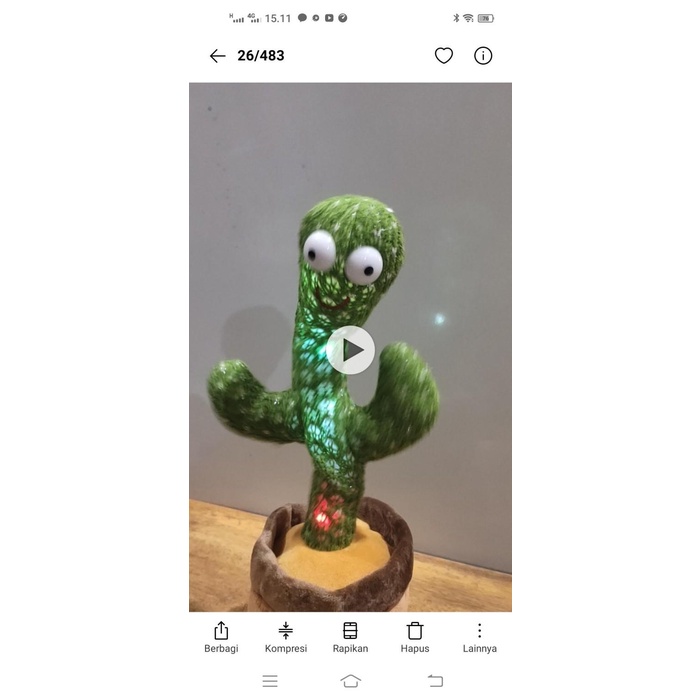 Dance Mainan Pohon Kaktus Goyang Menari Joget Joged Dance Record