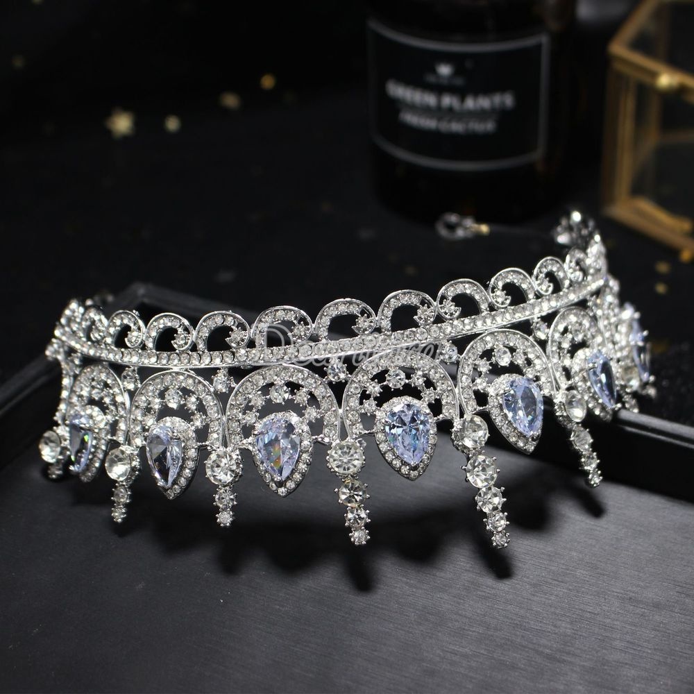 Mahkota Tiara Kristal Zircon Untuk Pernikahan