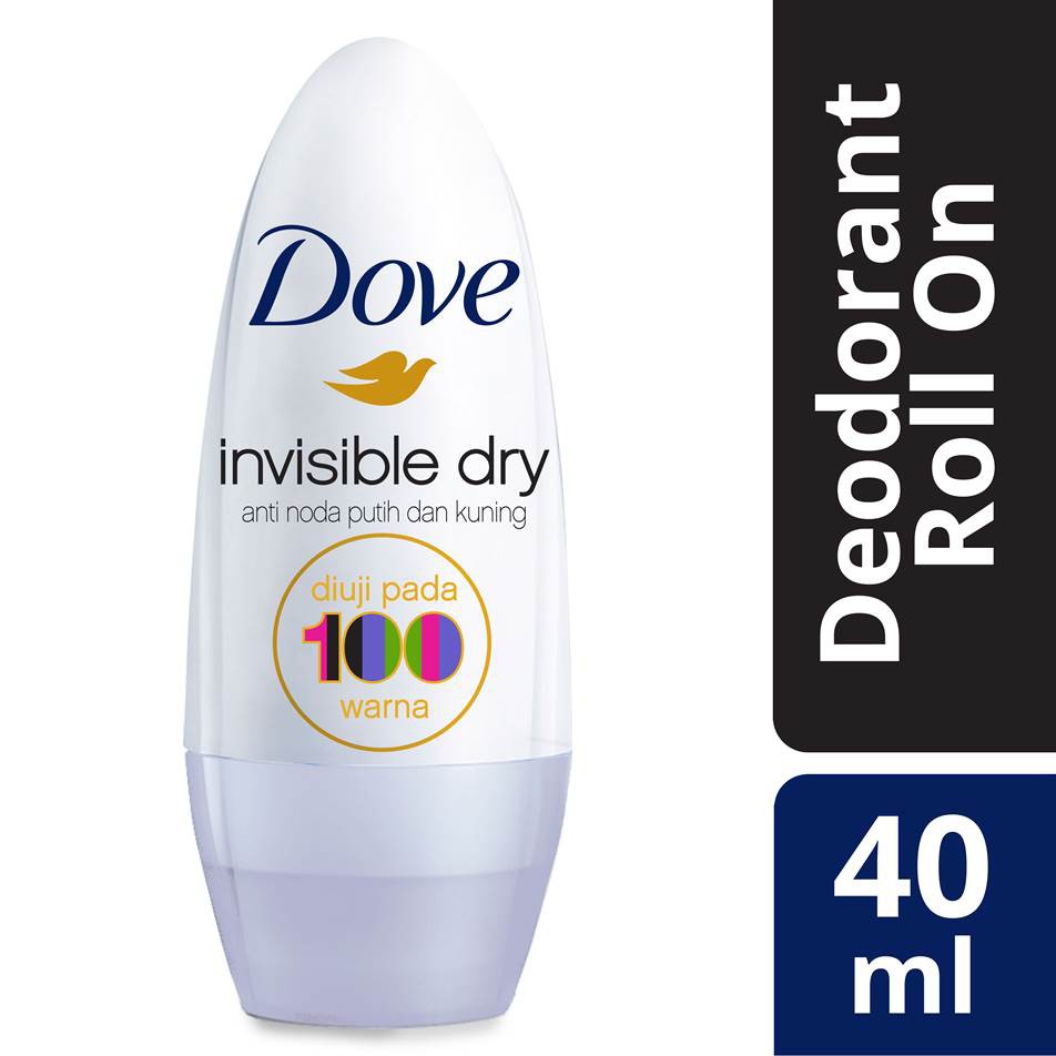 Dove Deodorant Roll On Invisible Dry 40ml Anti Bakteri