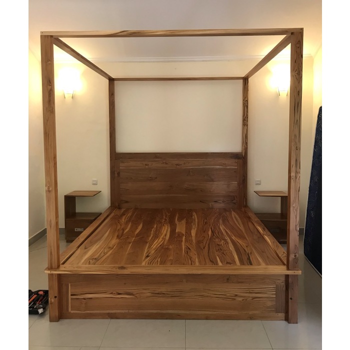 Teakwood Bed Frame Canopy Bed Kanopi Bed Kayu Jati Dipan 180x200