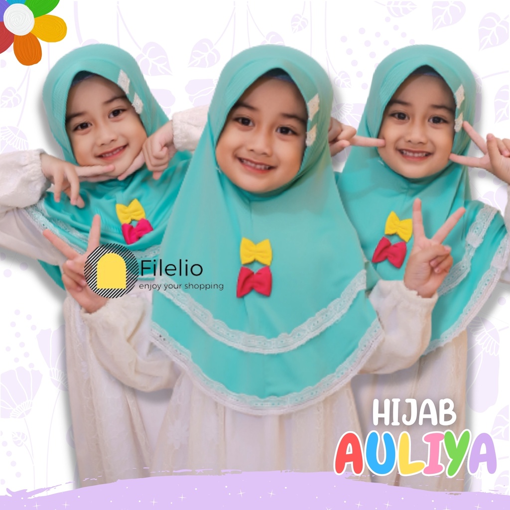 Kerudung Anak Tk Murah Auliya Pita Renda / Jilbab Anak Terbaru / Hijab Anak Murah / Fashion Anak / Kado Ultah