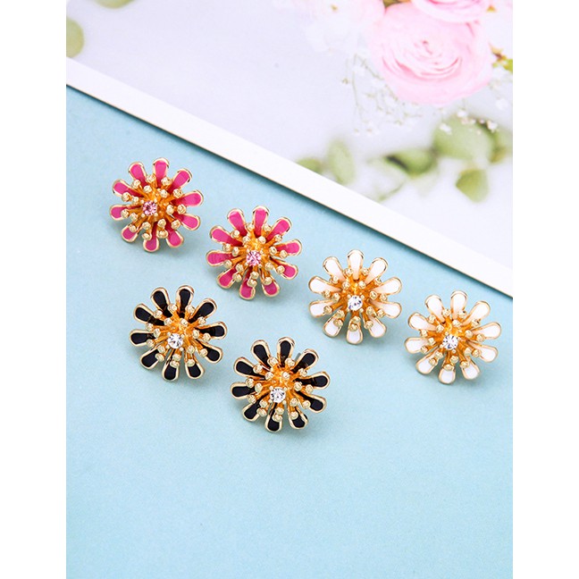 LRC Anting Tusuk Fashion S925 Silver Needle Drip Flower Earrings F6762X