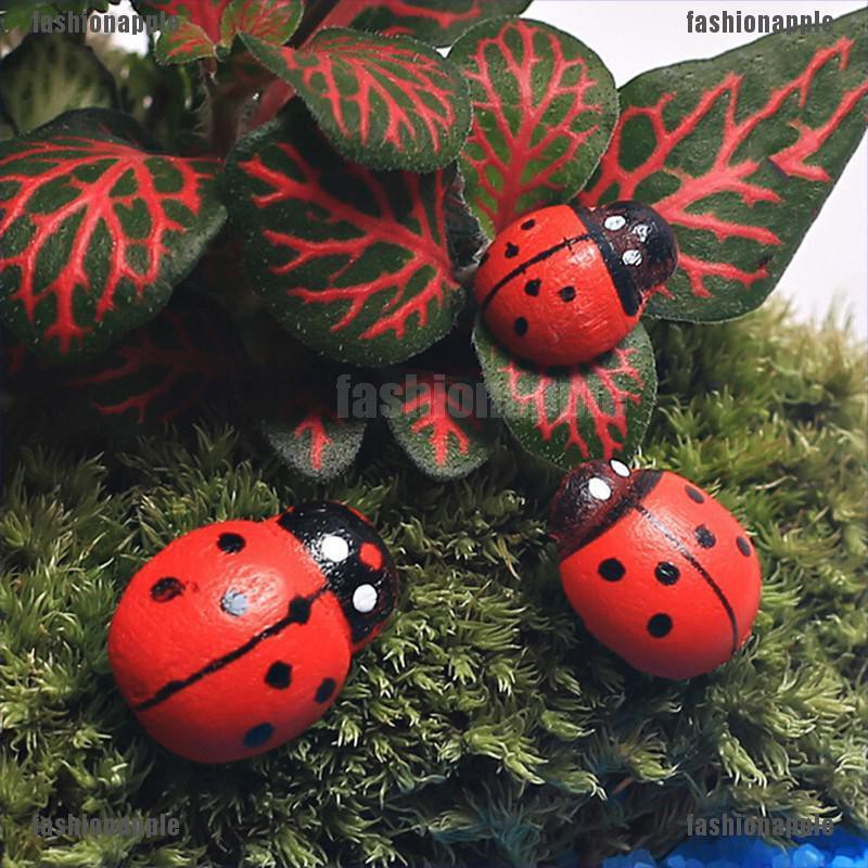 Shakang 10Pcs Ornamen Gantung Desain Ladybird untuk Dekorasi Dinding Rumah / Outdoor