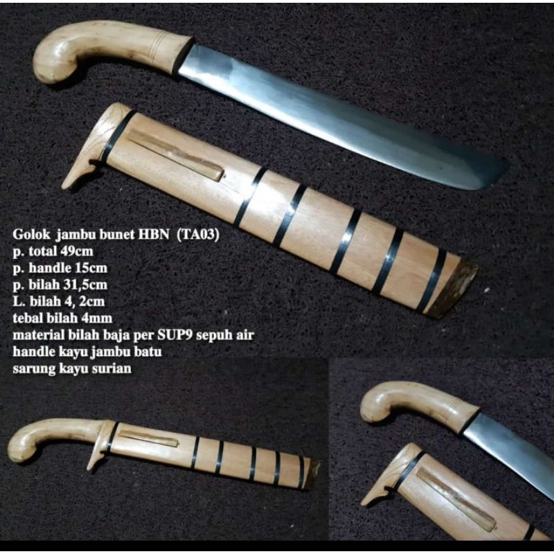 pisau bedog hbn alat kebun