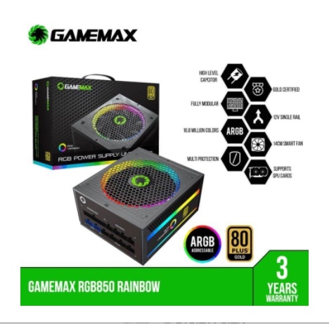PSU Gamemax RGB-850 Modular Gaming Power Supply