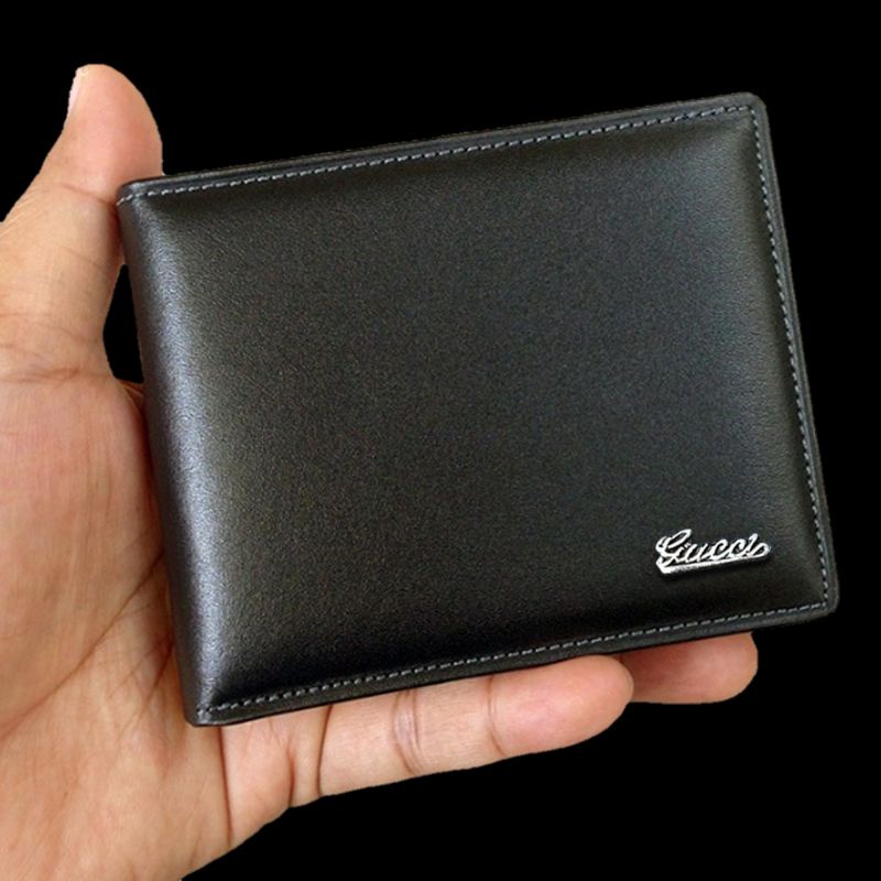 Dompet Kulit Pria Lipat Dua GC Hitam