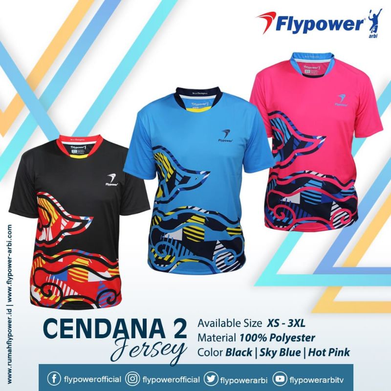 kaos badminton flypower Cendana 2 jersey