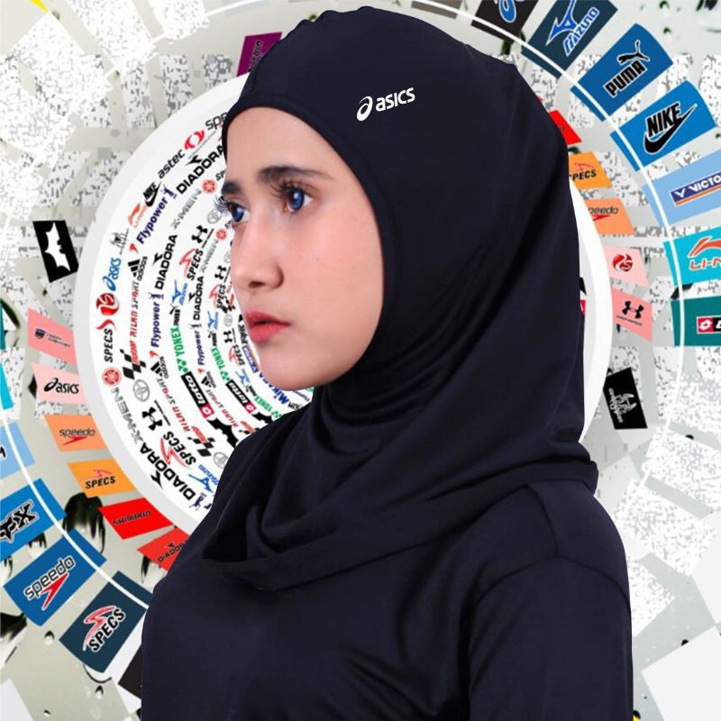 hijab sporty kerudung olahraga jilbab instan  renag joging voly-1