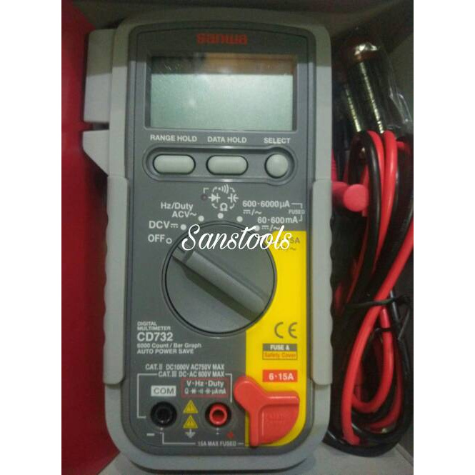 SANWA CD732 DIGITAL MULTIMETER asli JAPAN