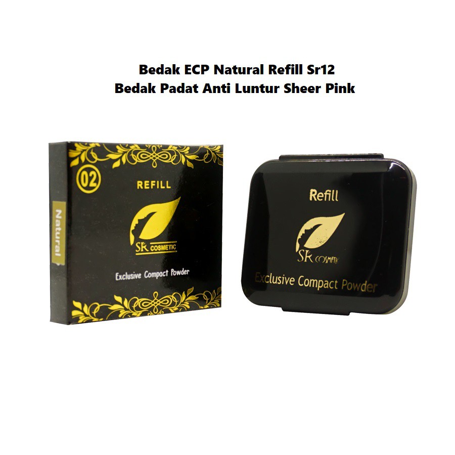 Bedak ECP Natural Refill Sr12 - Bedak Padat Anti Luntur - Sheer Pink