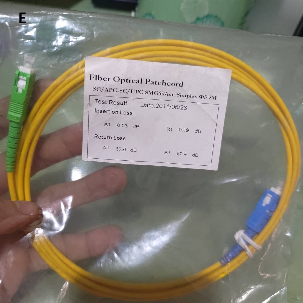 Patch Cord Fiber Optic 2m SM SX SC APC UPC Kabel Cable FO 2 Meter