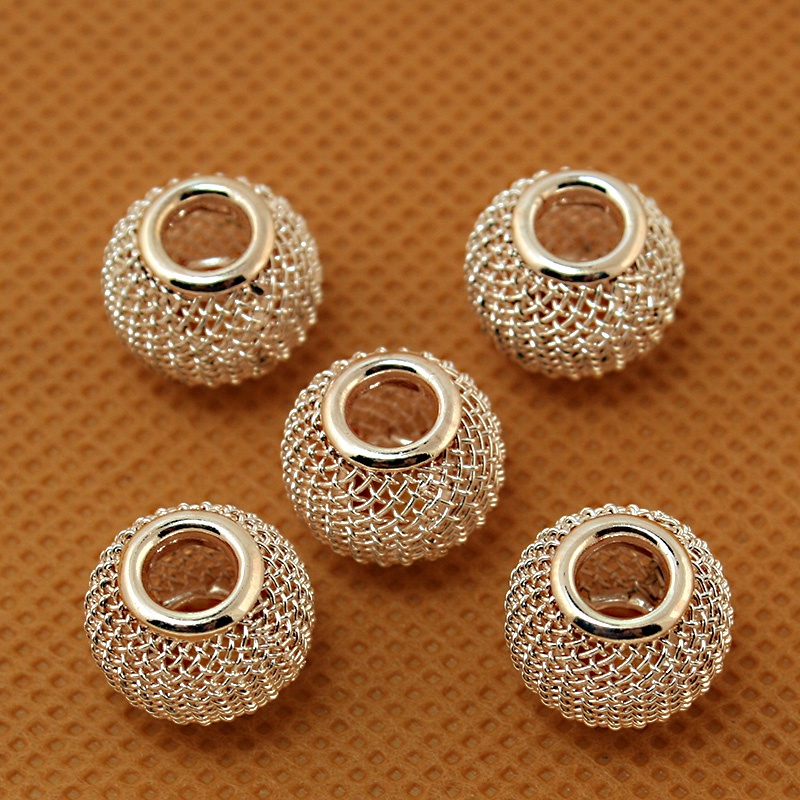 6pcs10x12mm Putaran Logam Beads Beads Longgar Untuk DIY Perhiasan Membuat Temuan Kalung Gelang Anting Temuan