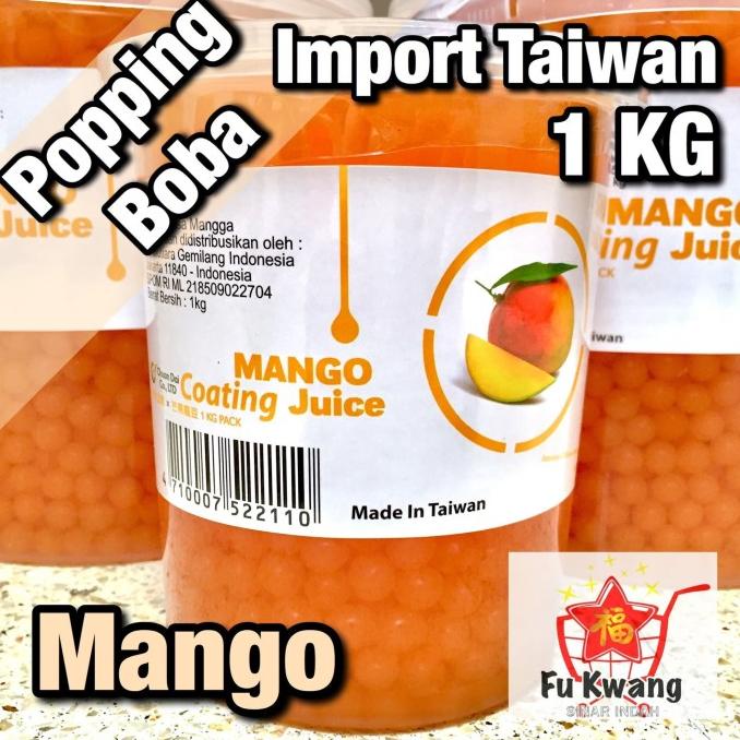 

[Khusus Gosend] Popping Boba Rasa Mango Mangga Import Taiwan 1 Kg