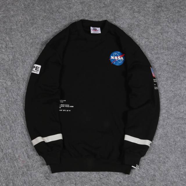 JAKET SWEATER CREWNECK APE NASA UNISEX PREMIUM QUALITY