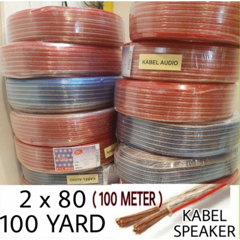 KABEL SPEAKER AUDIO 100 METER 2X80 KABEL LISTRIK